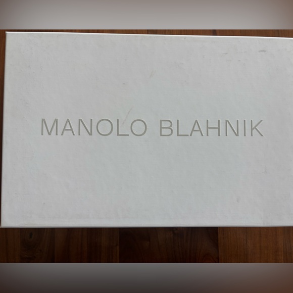 Manolo Blahnik Blue Satin Hangisi Heel - Picture 4 of 6